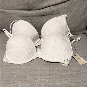 Lucky Brand White Lace Padded Bra